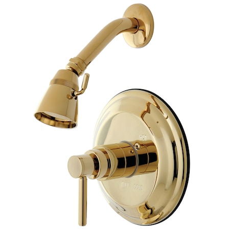 Kingston Brass Shower Faucet, 2, Wall Mount, Polished Brass KB2632DLSO